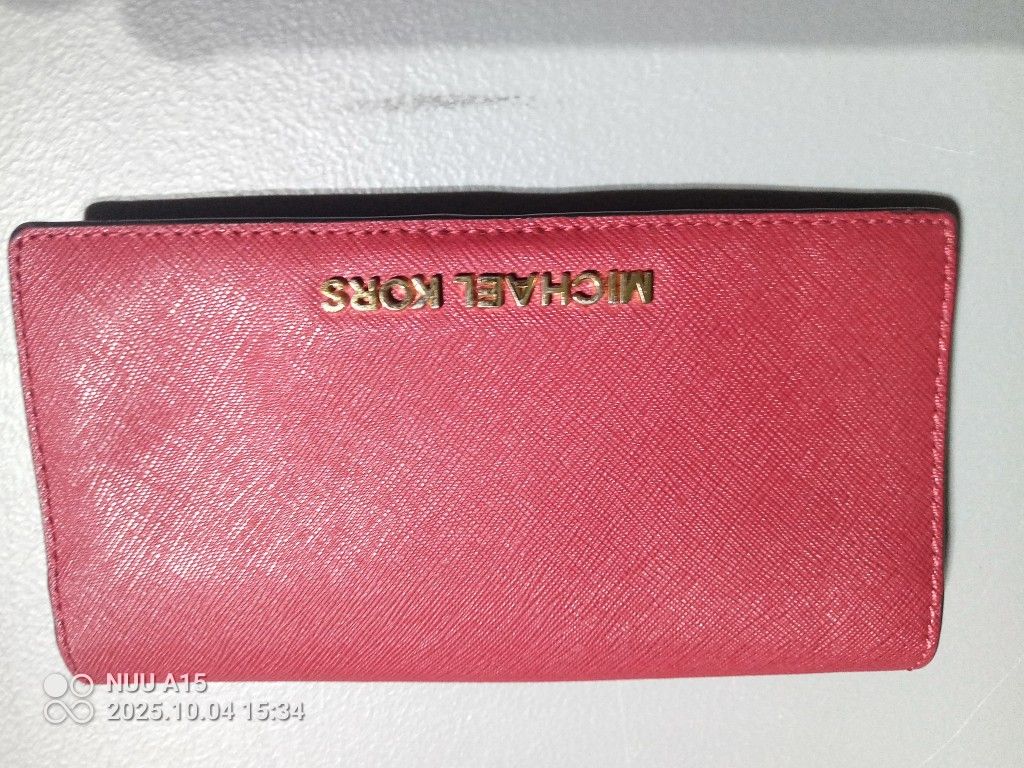 Michael Kors, Women's Leather Wallet, Color Red