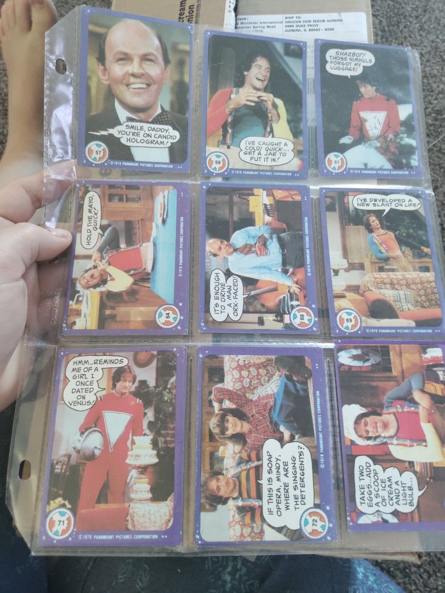 Rare 1978 Mork Mindy Cards In Plastic