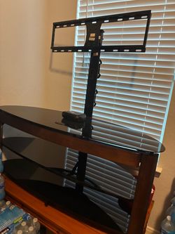 3-Tier Glass TV Stand with Mount
