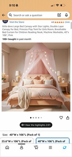 Girls bed canopy