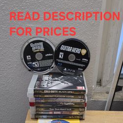 PS3 Games, Firm Price, Great Condition, Read Description For Details