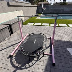 Gymnastics Training Bar With Trampoline