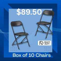 Black Plastic Folding Chairs
