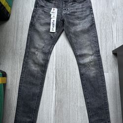 Purple Brand tiled overlay Shimmery Skinny Jeans 