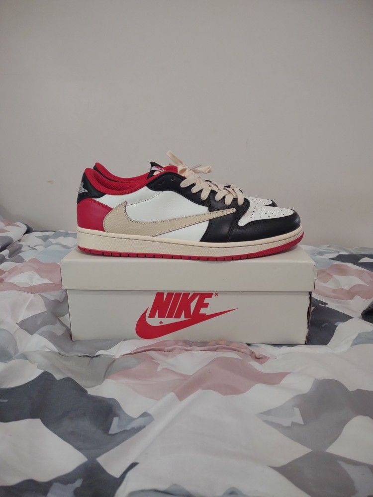 Air Jordan 1 Low Travis Scott Red Fragment Custom Size 13 Reps