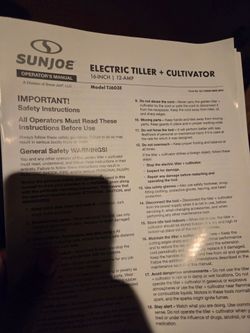 Sun joe Electric tiller cultivator