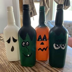 Rustic Halloween bottles