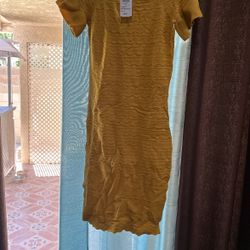 New Mustard Or Yellow Dress Large