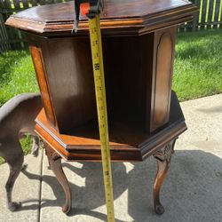 Mid 20th Century Octagonal Revolving Book Case Table