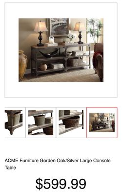 Wood console table