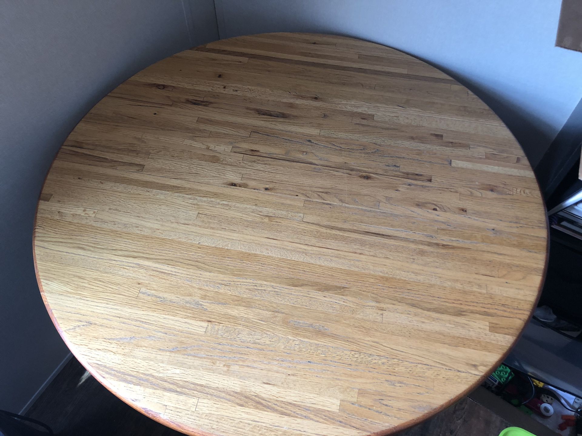 Solid Oak table (added art, but could remove or add more)