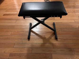 Keyboard Bench X-Style Height Adjustable Padded Cushion Foldable Stool Portable Seat Keyboard Chair for Keyboards Piano Guitar (Black)