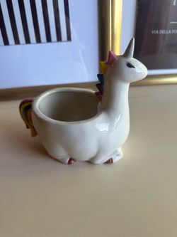 Ceramic Unicorn Bowl Planter