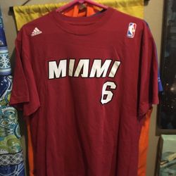 Adidas Miami Heat Lebrun James T Shirt