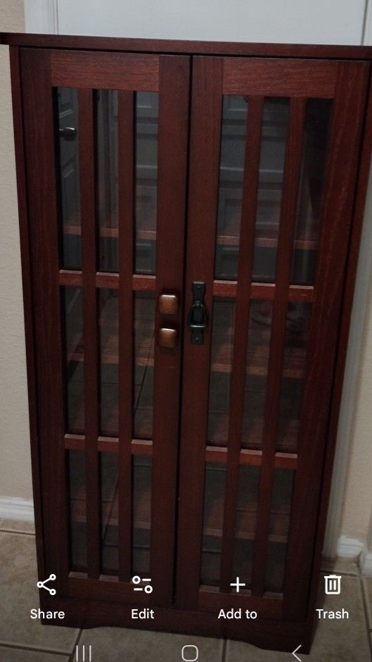 Small antique display cabinet