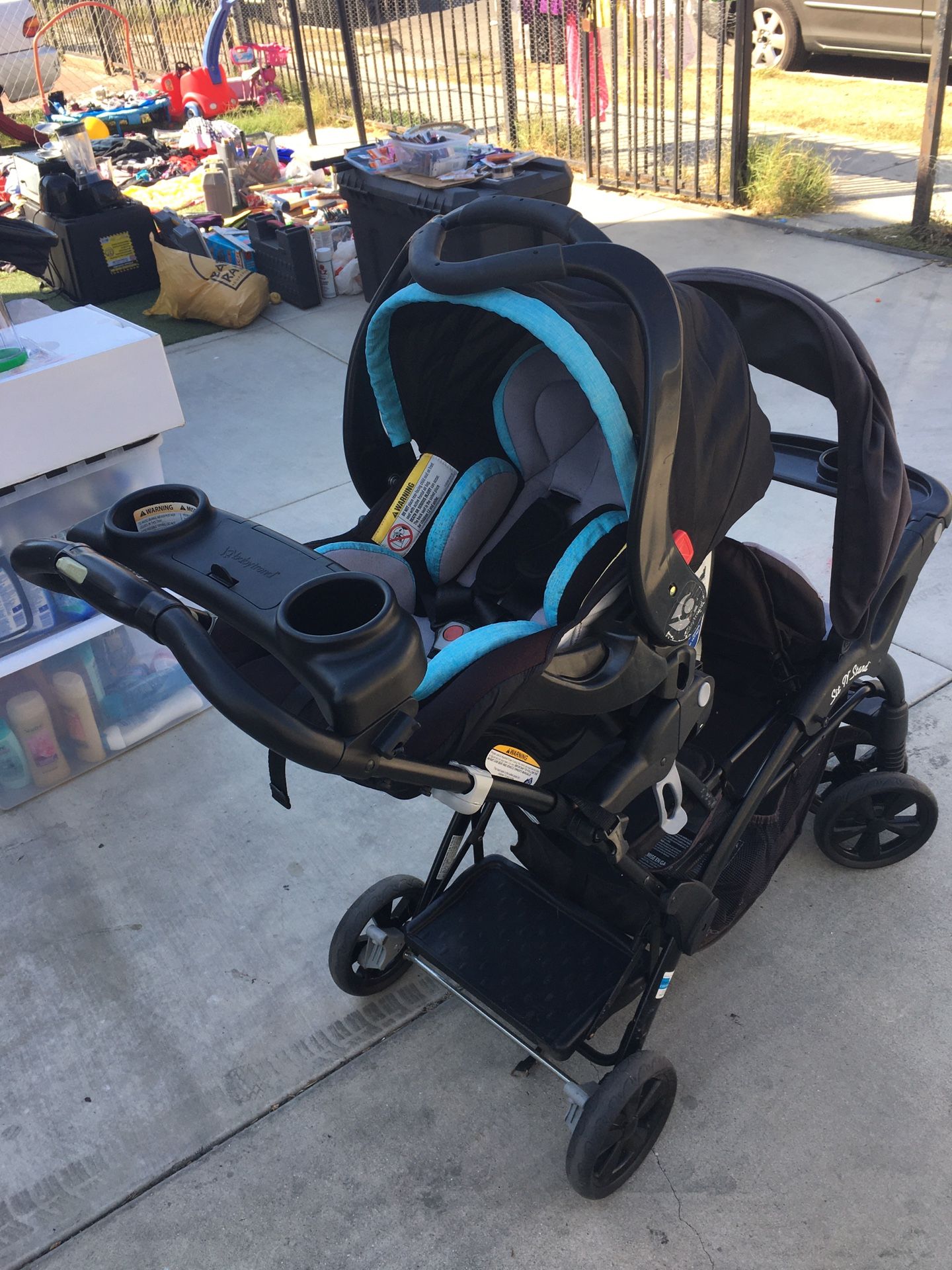 Double baby stroller