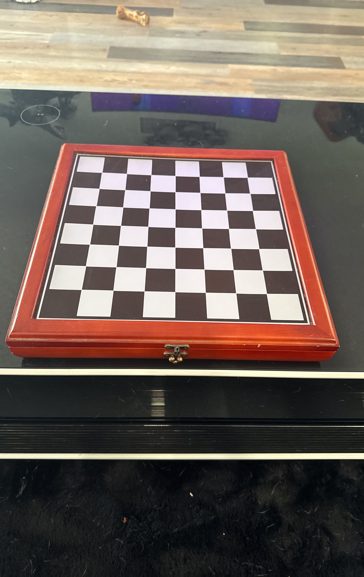 Vintage Brand New Cops And Robbers Chess Set In Cherry Wood Box
