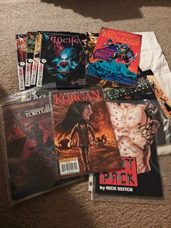Comic book lot / oop comic books + the Kurgan #1 rare out of print + Lucifer