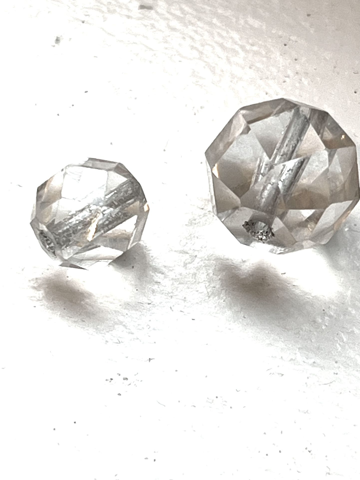 Antique Czechoslovakian Cut Glass Crystal Beads