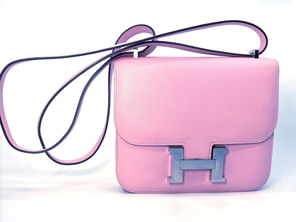 Hermès Constance 18 Mini Chevre Rose Sakura Handbag