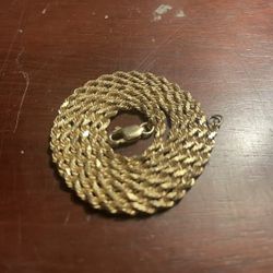 14k Solid Gold Chain 20” Long 