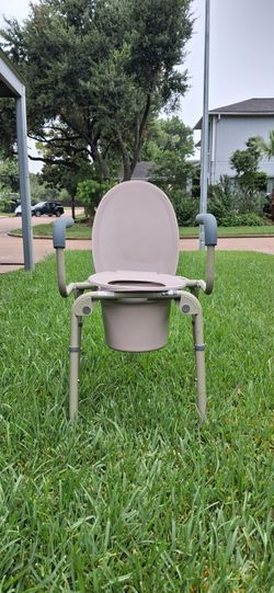 Never Used Drop-Arm Bedside Commode Chair w/ Bucket