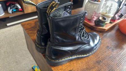 Dr. Martens Black Leather Lace-Up Boots