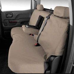 Covercraft SeatSaver Second Row Custom Fit Seat Cover for Select Toyota 4Runner Models - Polycotton (Wet Sand) SS8412PCSA