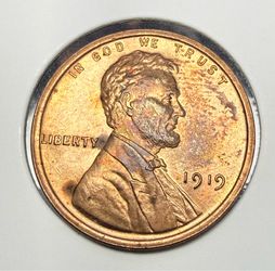 1919 Lincoln Wheat Cent – AU/UNC Details – Nice Copper Color