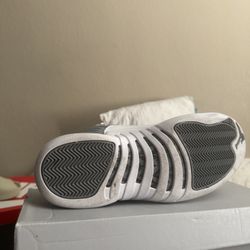 White And Gray Jordan 12’s