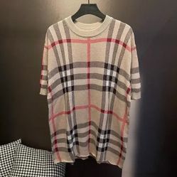 Burberry New Striped Knit Short Sleeve