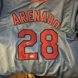 Nolan Arenado Signed And Certified Cardinals Jersey
