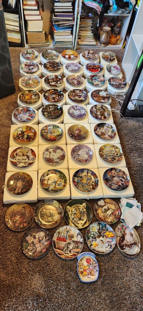 Lot Of 44 Vintage Plates Cats Mostly Brafdord Exchange