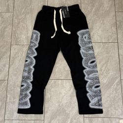 Mixed Emotion Midnight Rhinestone Flare Sweatpants
