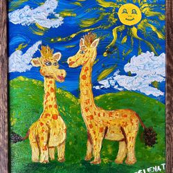 Giraffes painting 
