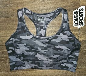 Love & Sports Camoflague Sports Bra NWT size XL 