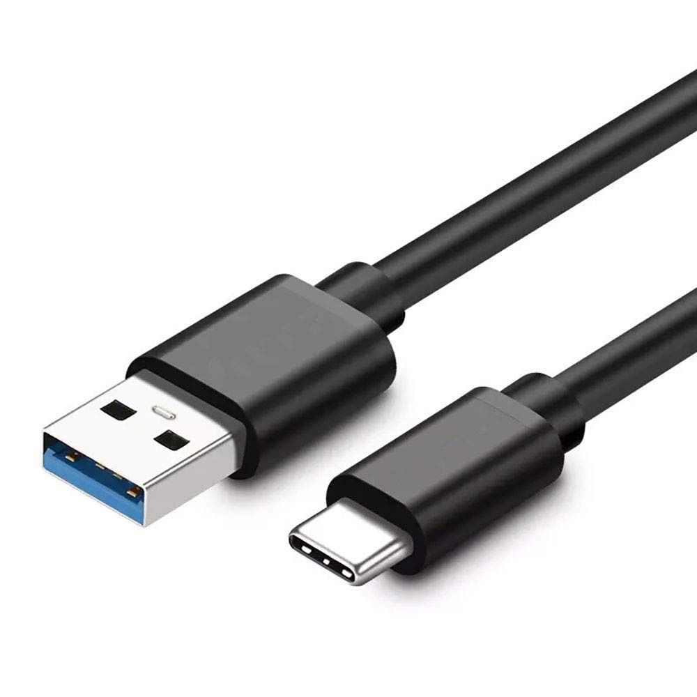 2Pcs/Pack HiUSB 2.0 A to Type C Cable Nickel Plating 1.0m /3.3ft.(Black)