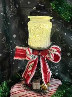 Christmas Decorative Indoor Light Up Candle Jar Candlelabras