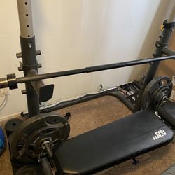 Bench Press and Squat Rack Set