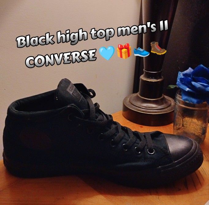 Black Men's Converse Hightop Sneakers