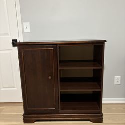 Mahogany Colored Wooden Cabinet 
