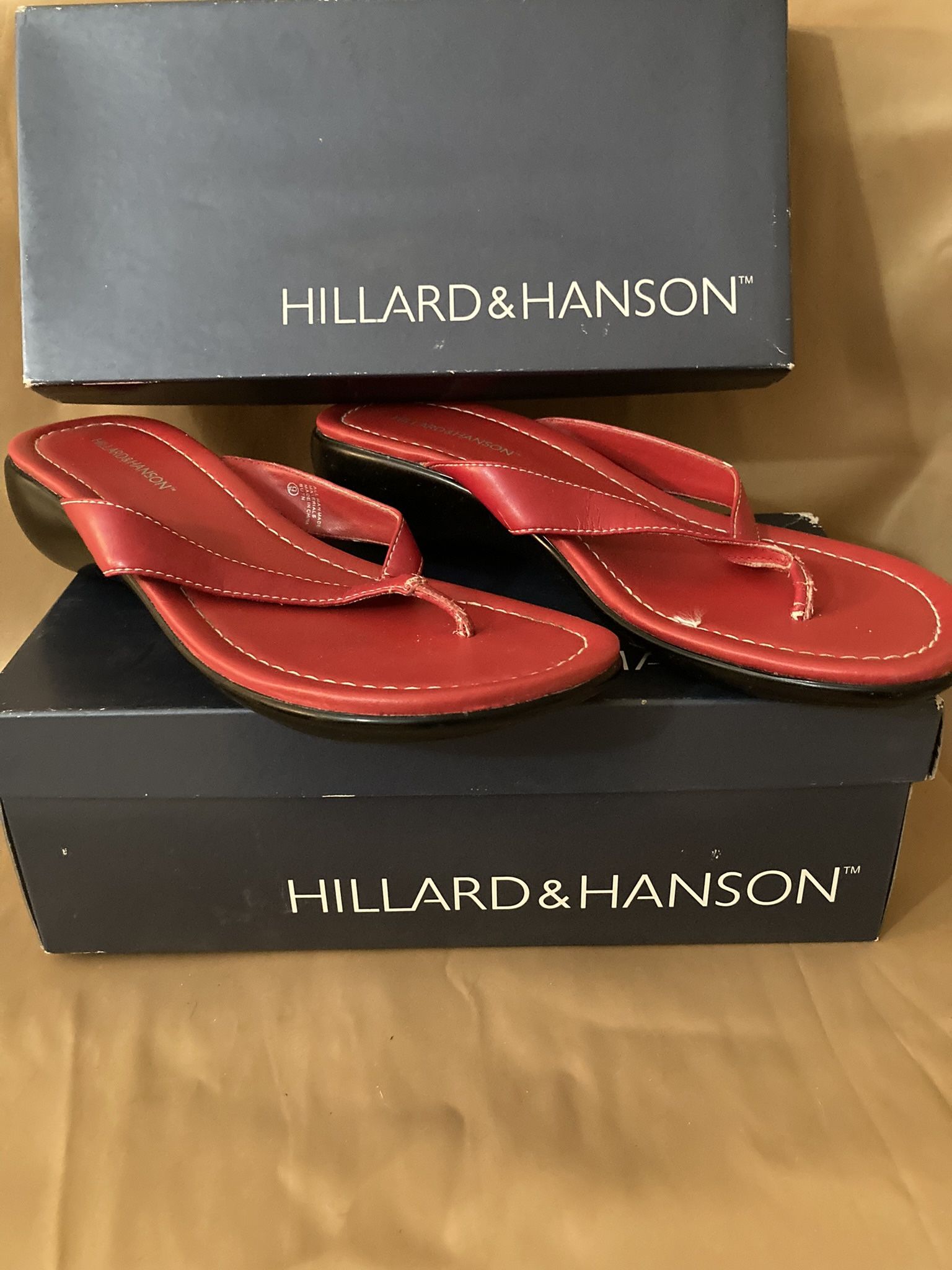 Hillard & Hanson Red Flip Flops *SALE*
