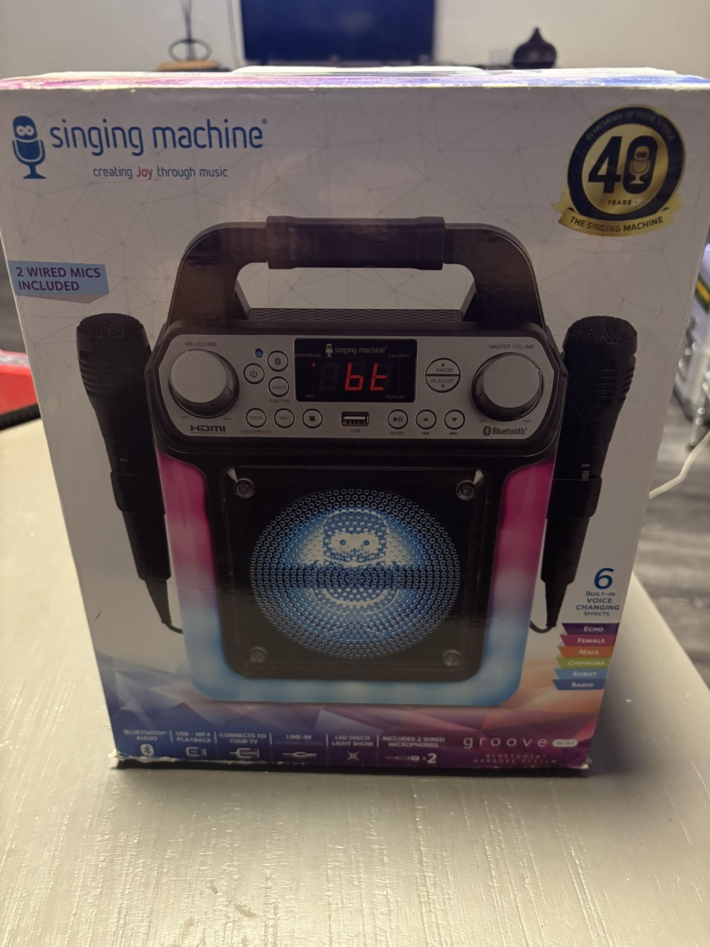 Singing Machine Groove Mini Bluetooth Karaoke System