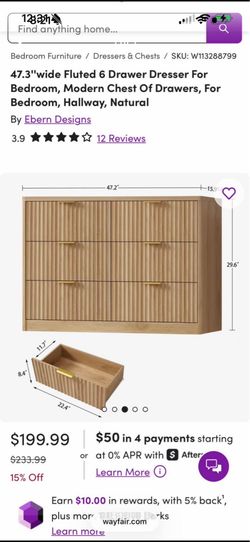 Oak Fluted Dresser