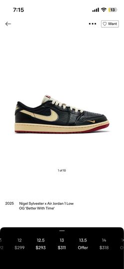 Jordan 1 Low ‘Better With Time’ SZ 13