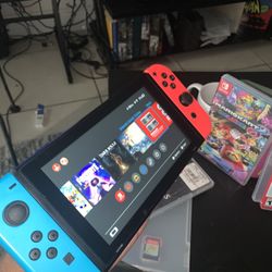 Nintendo Switch With 7 Games And Zelda Case 