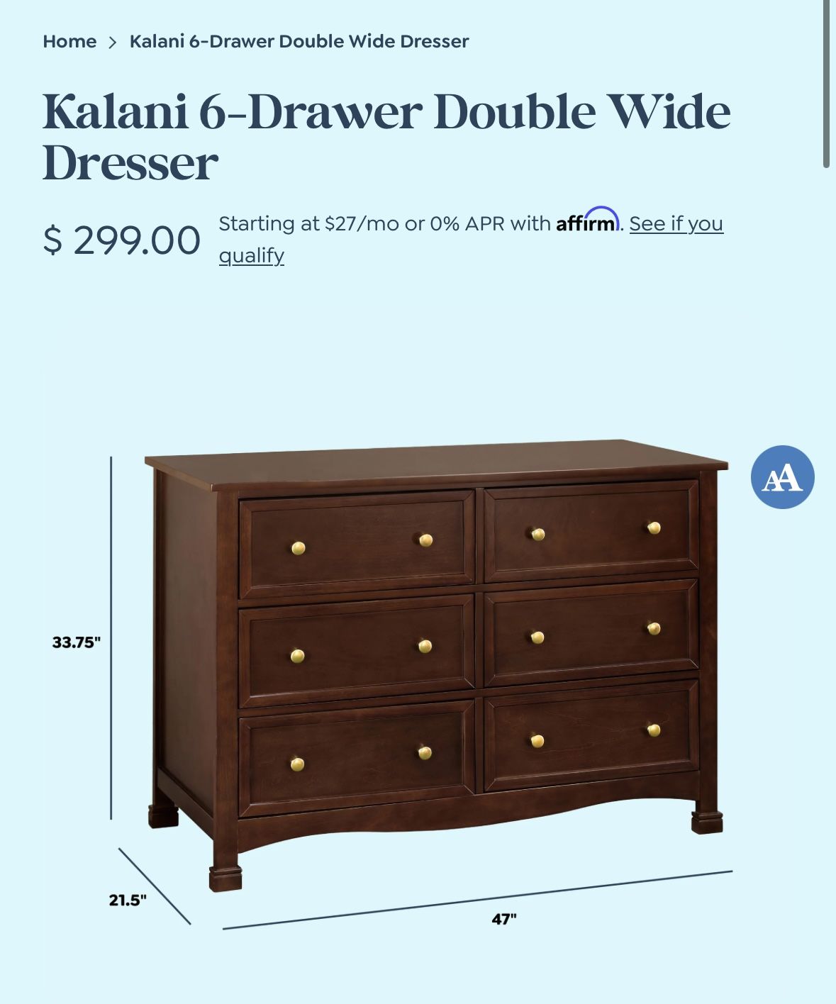 6 Drawer Dresser