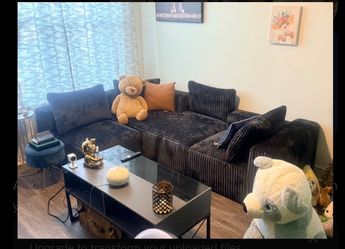 BLACK SECTIONAL COUCH $300 OBO