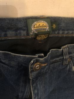 Cabela's Mens Hunting Fleece Lined Jeans ~ Like New Cond. size 36/32