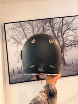 DOT Black motorcycle helmet